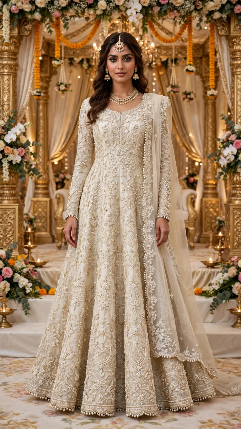 Ethereal Ivory Handcrafted Chikankari Suit Set – Available in Cream & Off-White