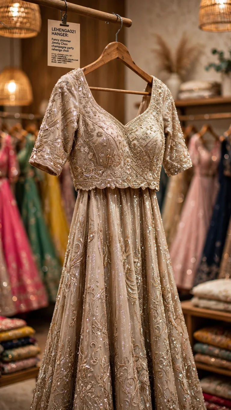 Ethereal Embroidered Bridal Lehenga Choli Set – Available in Pristine Ivory & Champagne Shimmer