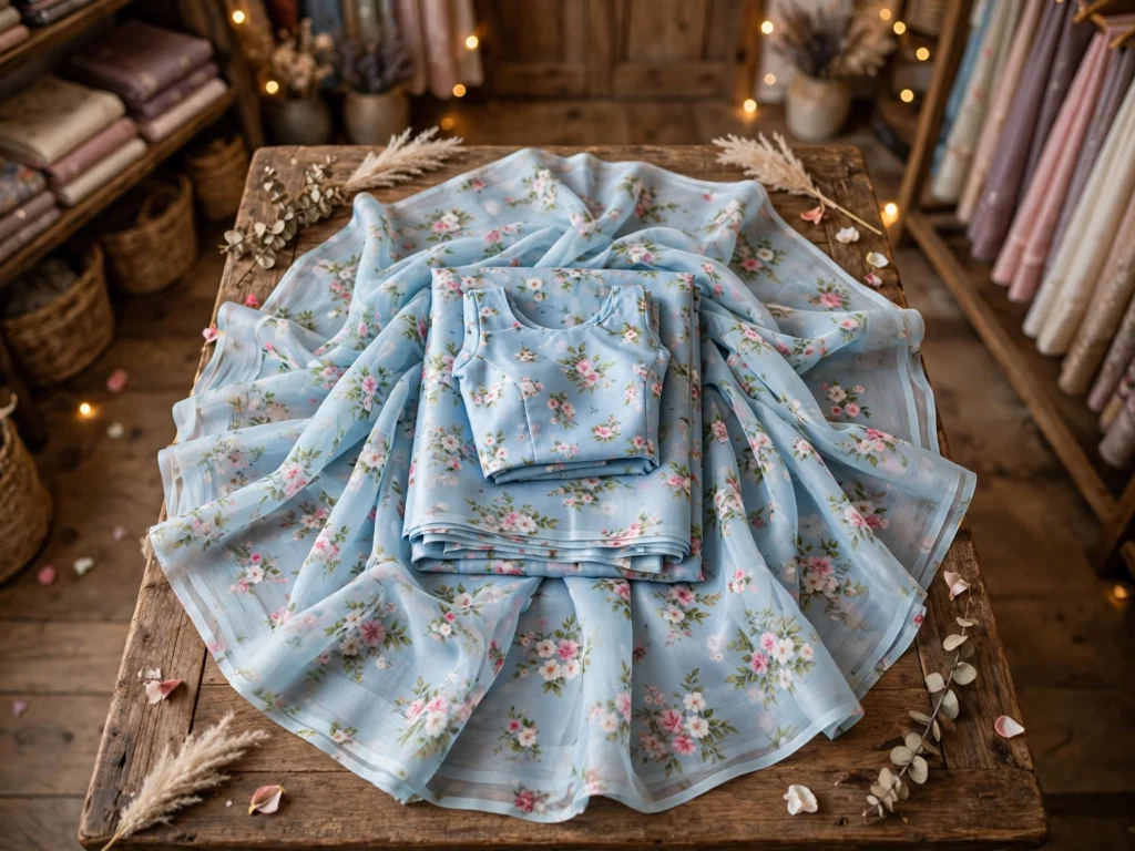 Ethereal & Regal Ethnic Ensemble – Available in Pristine White, Royal Maroon & Floral Sky Blue - Photo 1
