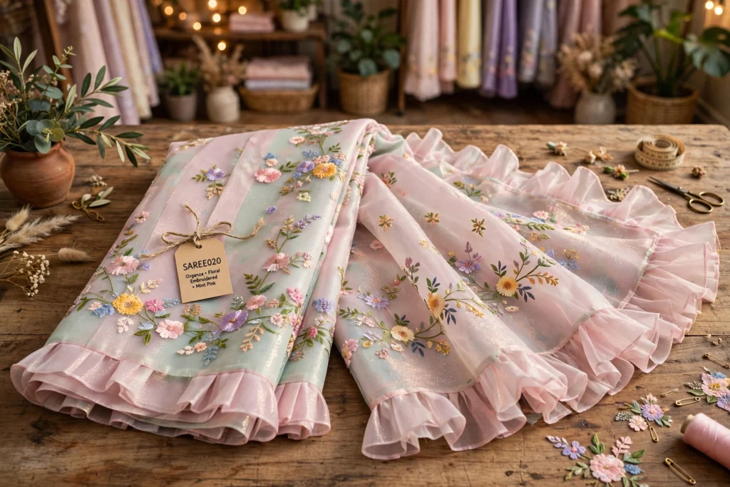 Enchanting Multi-Patterned & Embroidered Ethnic Collection – Available in Mint Pink & Vibrant Multicolour - Photo 1