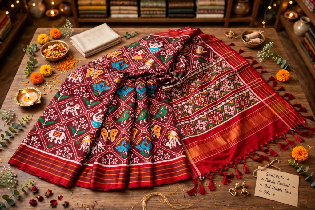 Exquisite Dual-Tone Heritage Saree Collection – Available in Festive Maroon & Ethereal Peach - Photo 1