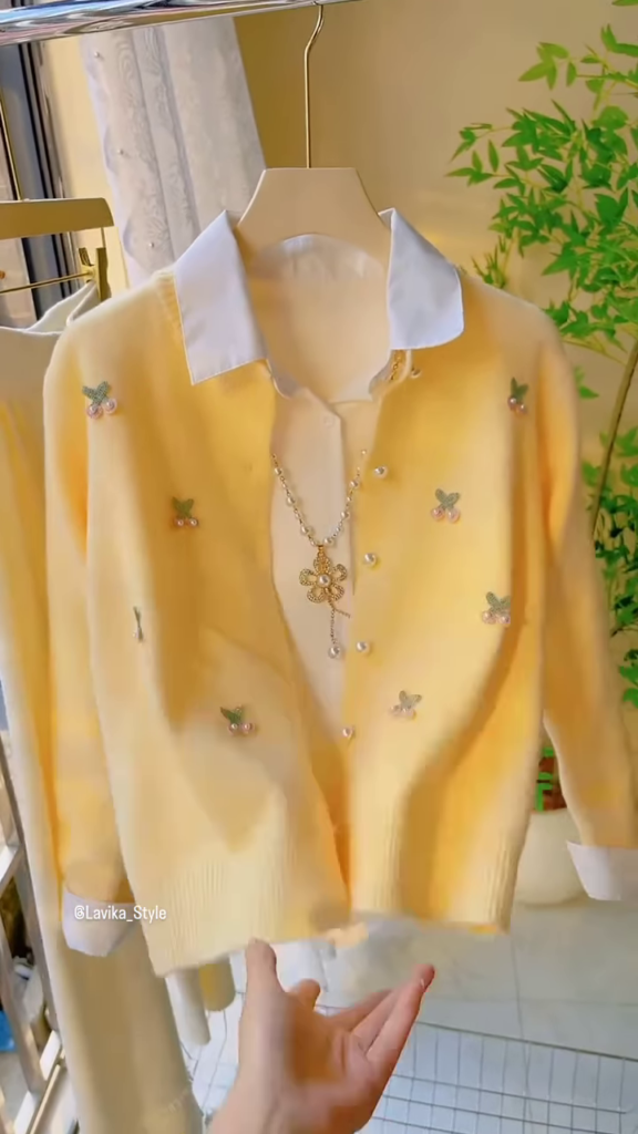 Charming and Elegant Embroidered Cardigan Set - Photo 1