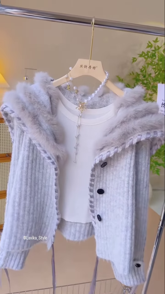 Cozy and Chic Hooded Knit Set - Photo 1