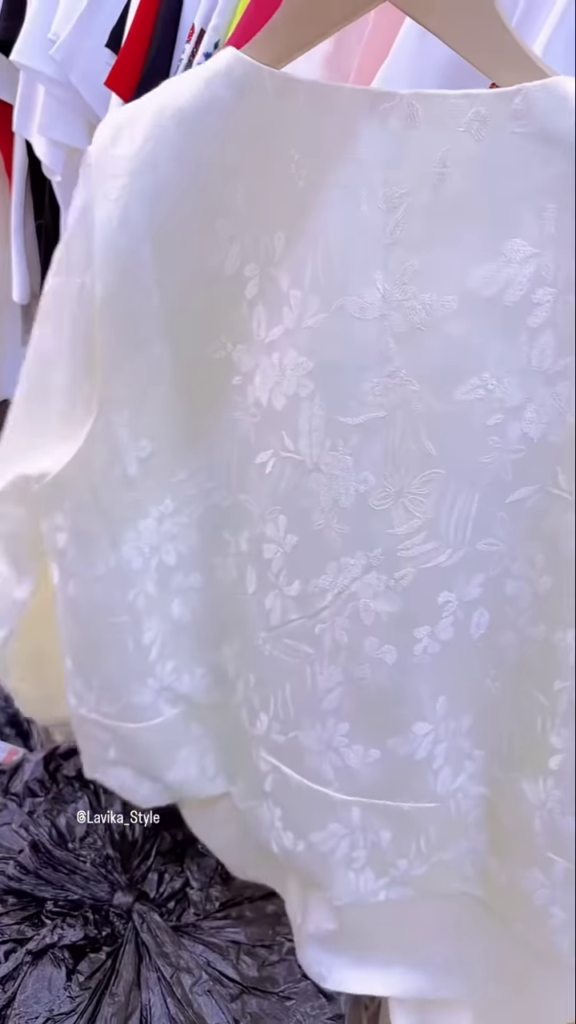 Exquisite Silk and Brocade Top with Pearl and Sequin Embellishments - Photo 5